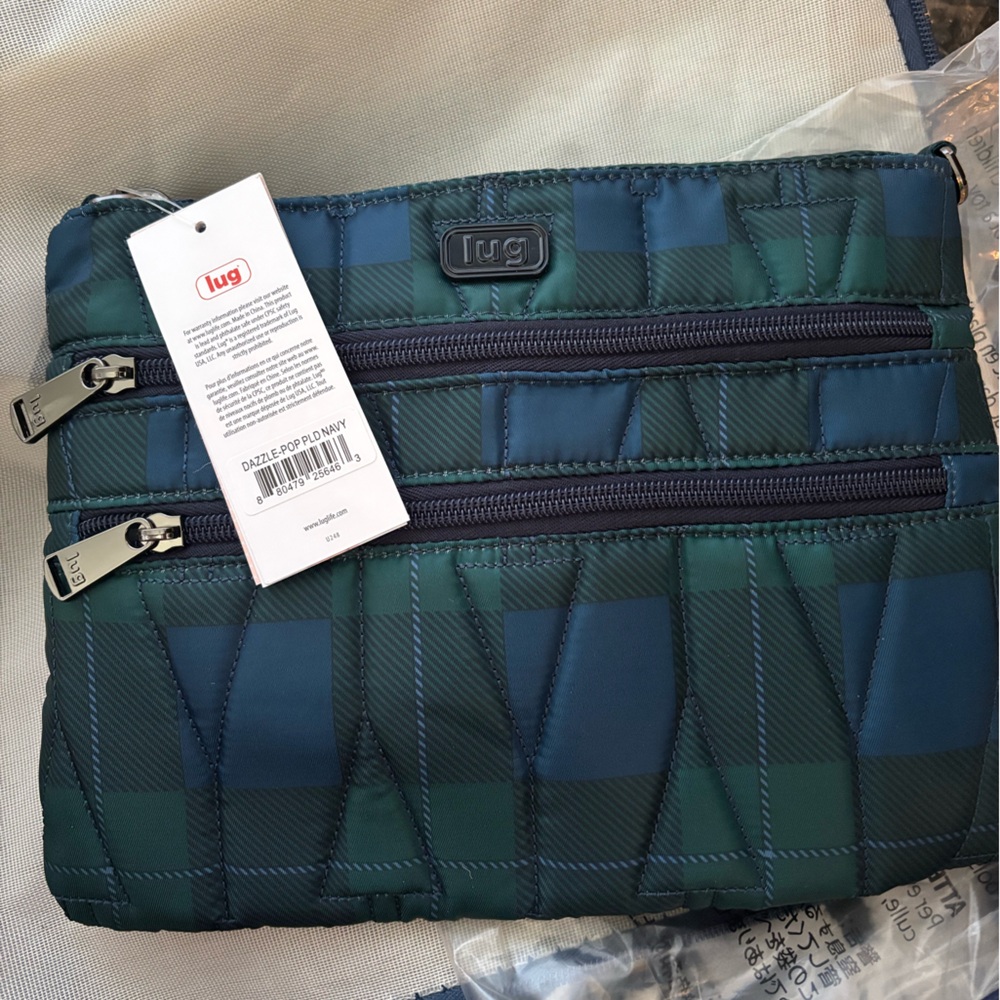 Lug Quilted Men's  DazzleToiletry Bag in Green and Blue